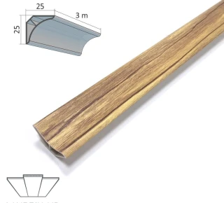 Профиль декоративный ПВХ ПРЕМИУМ 25x25x3000мм - M018