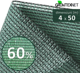Сетка затеняющая, зеленая, 60% H-4м L-50м