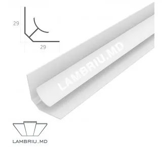 Угол внутренний ПВХ L-2,9м - белый