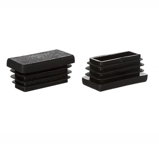 Заглушка пластиковая внутренняя для трубы 20х40 мм черная