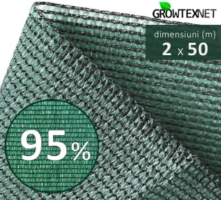 Сетка затеняющая, зеленая, 95% H-2м L-50м