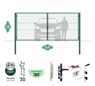 Poarta auto batanta OPTIMA 3D H-2,0m L-4,5m (D100) RAL7040 - image thumb 3