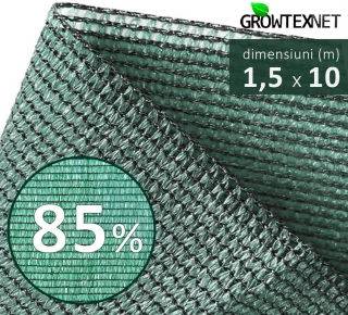 Сетка затеняющая, зеленая, 85% H-1,5м L-10м