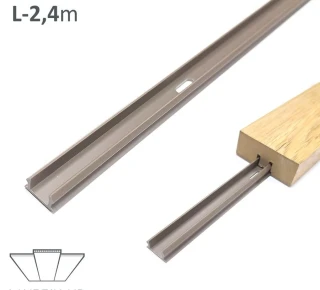 Монтажная планка ПВХ для декоративной рейки 12x7x2400мм