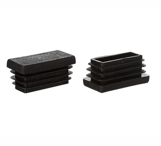 Заглушка пластиковая внутренняя для трубы 20х30 мм черная