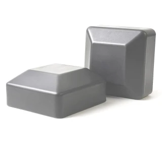 Заглушка пластиковая квадратная наружная для трубы 60х60 мм серая