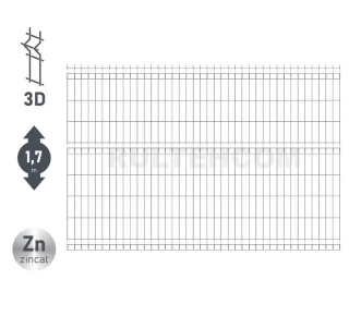 Панель для забора оцинкованная ECO D-3,2 H-1,7м L-2,5м 3B