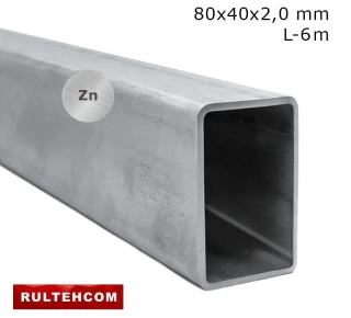 Труба профильная оцинкованная 80х40x2,0 мм L-6 м